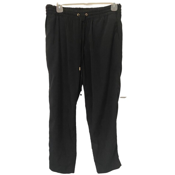EXPRESS Size Small Black Drawstring Pull-On Pants with Pockets - Picture 1 of 6